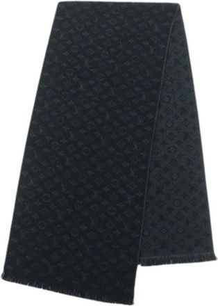 Louis Vuitton Pre-owned Monogram Wollen Sjaal - Heren - Vintage Accessoires - Zwart - ONE Size - Wol - Vintage