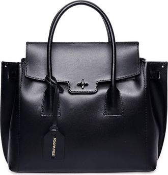 Luisa Vannini Zwart Rundleer Tas