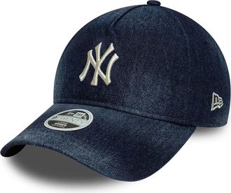New Era Womens Cap 9twenty A-Frame Denim Navy Blue Polyester Hat