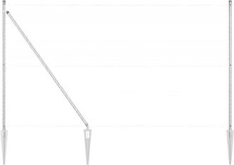 vidaXL Vidaxl - Postes De Cerca 13 Pcs Plateado &Oslash;32mm 170 Cm Acero Galvanizado