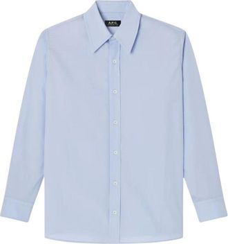 A.P.C. Kayla Shirt - Dames - Overhemden - Blauw - M - Katoen - Overhemden