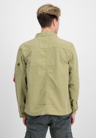 Alpha Industries Hemdjacke ALPHA INDUSTRIES Ripstop Cargo Overshirt, Herren, Gr. L, gr&uuml;n (light olive), Obermaterial: 100% Baumwolle, Jacken Hemdjacke