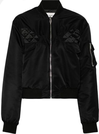 Coperni cut-out bomber jacket - women - Viscose/Acetate/Polyester/Recycled Polyamide - S - Black