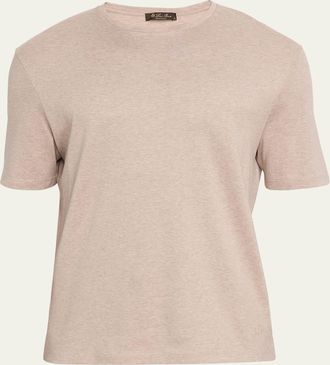 Loro Piana Mens Tremezzo Sea Island Cotton Crewneck T-Shirt