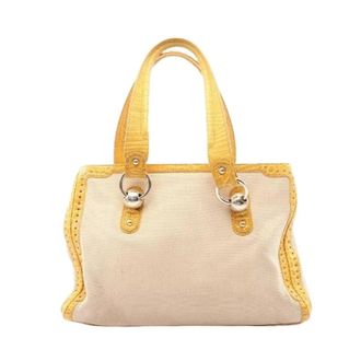 Celine Pre-owned Handbags, female, Beige, Size: ONE SIZE Pre-owned Embossed Leather Shoulder Bag