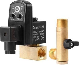 OEM V&aacute;lvula De Drenaje Autom&aacute;tica G1/2 Dn15, V&aacute;lvula De Drenaje Temporizada Electr&oacute;nica Autom&aacute;tica Para La Gesti&oacute;n Del Condensado Del Compresor De Aire (c