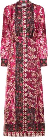 Pierre-Louis Mascia Lange Kimono-stijl kimono - Dames - Casual kleedjes - Roze - S - Kleedjes