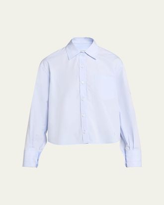 Maria McManus Organic Cotton Cropped Button-Down Shirt