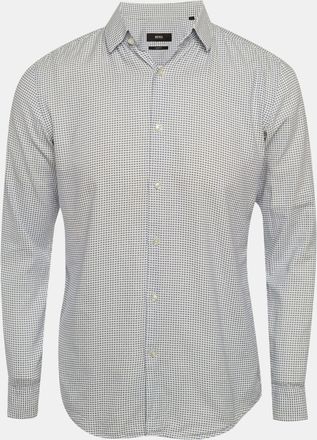 HUGO BOSS Boss By Hugo Boss Blue Printed Cotton Shirt