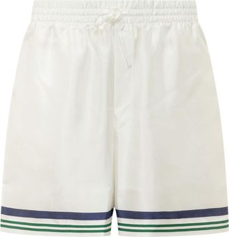 Casablanca White Relaxed Stripes Shorts