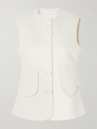 D'Estr&euml;e Paris Gilet In Denim Marianne - Ecru