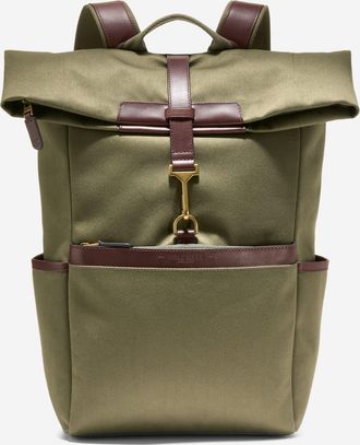 Cole Haan Mens Judson Brushed Twill Backpack - Green
