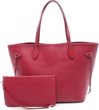 Louis Vuitton Pink Leather Handbag Pouch Tote Bag (Pre-Owned)