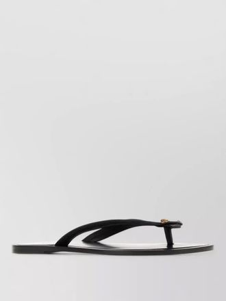 Versace suede thong slippers flat sole design