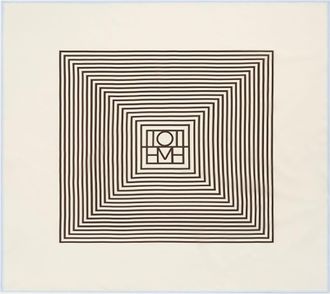 Toteme Centered Monogram Silk Scarf