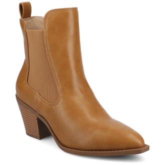 Journee Collection Womens Rosemary Western Chelsea Booties