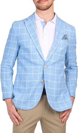 Tailorbyrd Textured Yarn Dyed Windowpane Sport Coat in Light Blue at Nordstrom Rack, Size 38 Regular