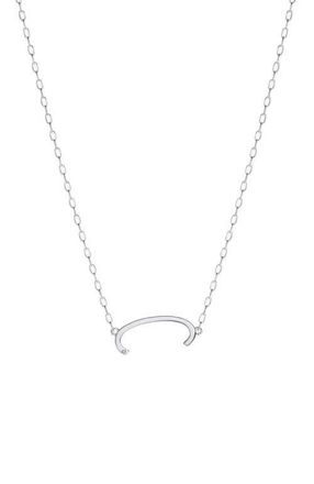 Alex and Ani Silver Elongated Initial Pendant Necklace in Silver - C at Nordstrom