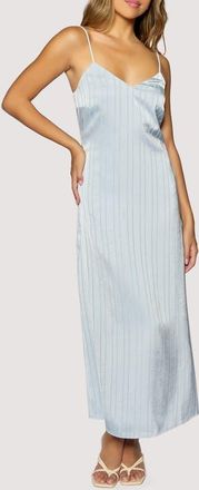 Lost + Wander Charisma Tonal Stripe Maxi Slipdress in Blue at Nordstrom, Size X-Small
