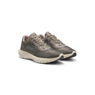BOSS MOTION lace-up sneakers in woven jacquard