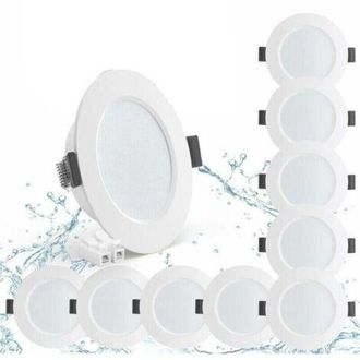 OEM Paquete De 10 Focos Led Empotrables De 5w, Resistentes Al Agua Ip44, 450lm, Luz Blanca Neutra 4000k, Profundidad De 25mm. Para Ba&ntilde;o, Sal&oacute;n, Cocina