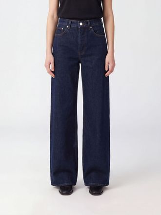 Anine Bing Jeans wide leg in denim a vita alta con cinque tasche