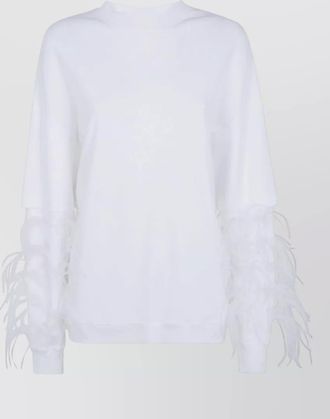 Darkpark feather long-sleeve sweatshirt