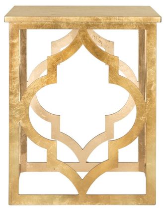 Safavieh Mesa auxiliar de enginered madera oro