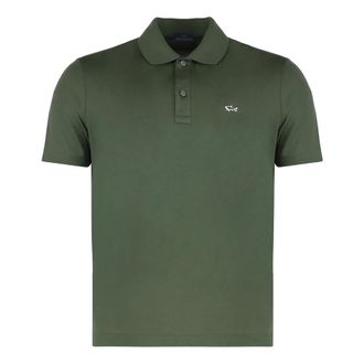 Paul & Shark Paul & Shark, Polo Shirts, male, Green, Size: 2XL Classic Cotton Polo Shirt