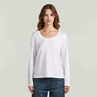G-Star Scoop Neck Longsleeve T-Shirt - Wit - Dames