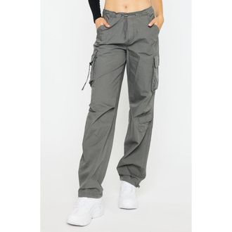 Kancan Nataly High Rise Relaxed Cargo Pants in Olive at Nordstrom, Size X-Large