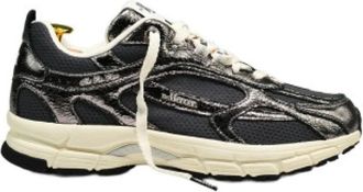 Mercer Amsterdam The Re-Run Cracked - Heren - Schoenen - Zwart - Maat: 36 EU Katoen