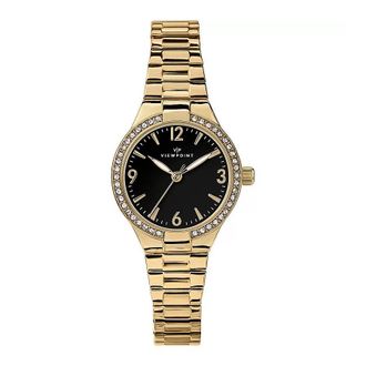 Timex Viewpoint Quartz Crystal Black Dial Ladies Watch CC3D86100