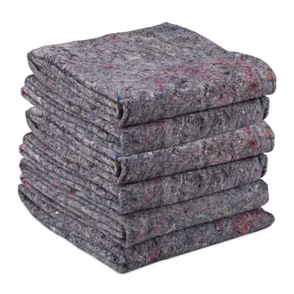 Relaxdays 12 Coperte Per Traslochi In Vlies, 150x200 Cm, Coperte Di Protezione, Set Da 12, Grigie