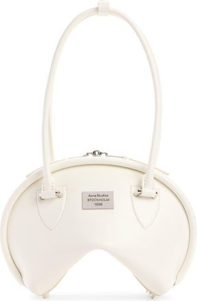 Acne Studios Small Bowlina Leather Shoulder Bag in Cream White at Nordstrom