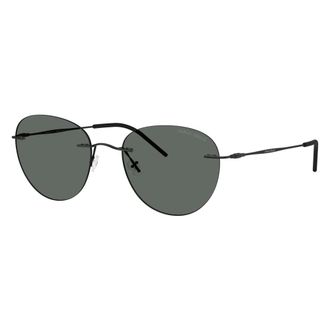Giorgio Armani Sunglasses, unisex, Black, Size: 53 MM Ar6182 Aviator Sunglasses