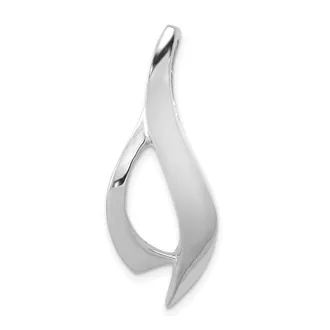 Diamond2Deal 14k White Gold Slide Fits up to 6mm Regular/Fancy/Reversible Omega