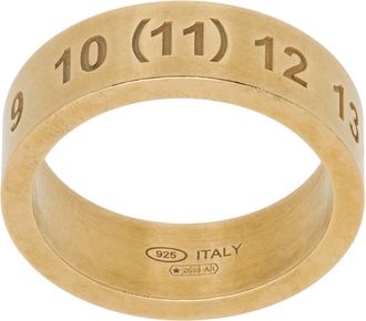 指輪・リング Maison Margiela Gold 925 Silver Ring Maison Margiela Gold & Silver Twisted Logo Ring Maison Margiela