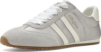 J/Slides Peggy Womens Shoes Grey/White : 6.5 M, Suede/Synthetic