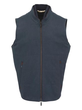 Maurizio Baldassari zip-fastening gilet - men - Cashmere - 41 - Blue
