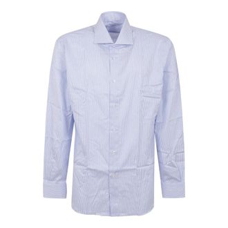 Buonamassa Heren, Overhemden, Blauw, Maat: 6XL Katoen