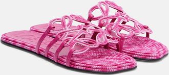 Loewe Paulas Ibiza Petal Anagram canvas slides