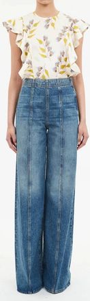 Ulla Johnson The Bianca Wide Legs Jeans In Danube