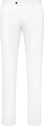 Philipp Plein Lange Broek Chinos Fit - Heren - Chinos - Wit - XS - Katoen - Broeken