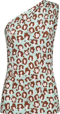 La DoubleJ Disco Printed One-Shoulder Top - Dames - Tops zonder mouwen - Veelkleurig - M - Tops