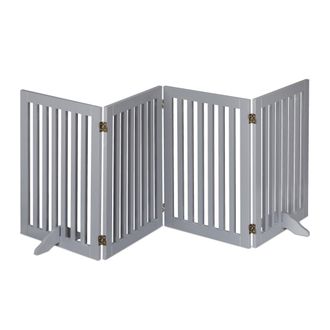 Relaxdays Relaxdays - Barrera Seguridad Perros, Valla Protectora Plegable, 70 X 207 Cm, Cerca Para Mascotas, Con Patas, Gris