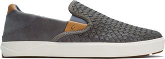 Olukai Mens Leaahi Lauhala Shoes Gray 11.5