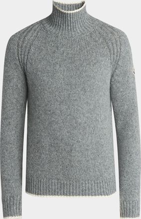 Moncler Mens Tipped Wool Turtleneck Sweater