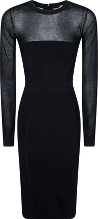 Elisabetta Franchi Fitted Sheer Knit Mini Dress