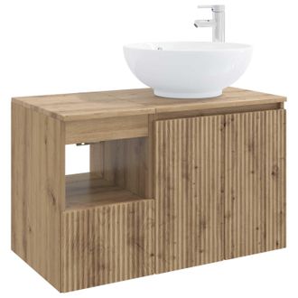 vidaXL Juego De Muebles De Ba&ntilde;o 2 Uds. Roble Artisan Vidaxl